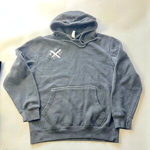 Womens L7 Medium Skeleton Skull Peace Halloween Hooded Sweatshirt